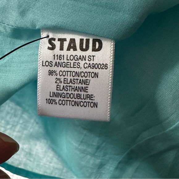 Staud Laelia Puff Sleeve Mini Dress 8 NWT - Picture 11 of 11